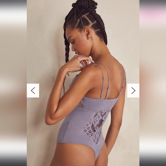 FreePeople One NWT lntamately Free Adella XS Lace Boduysuit In Dusty Rose - Picture 7 of 8